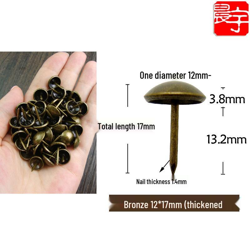 Antique-style Round Head Sofa Decoration Nails, Retro Pushpins, Thickened and Smooth Foam Nails, Furniture Hardware.