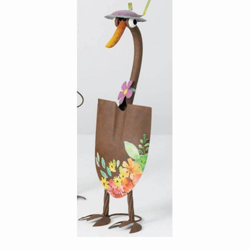 

Ornament Garden Duck Art Shovel Sculpture Outdoor Landscape Decoration Gift Round
