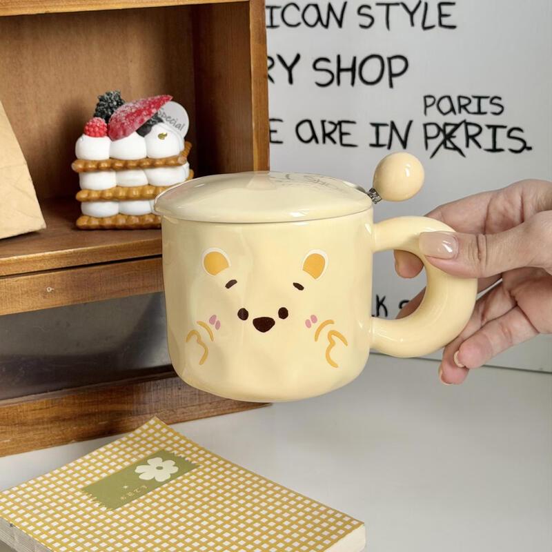 Star Ceramic Mug with Lid and Spoon