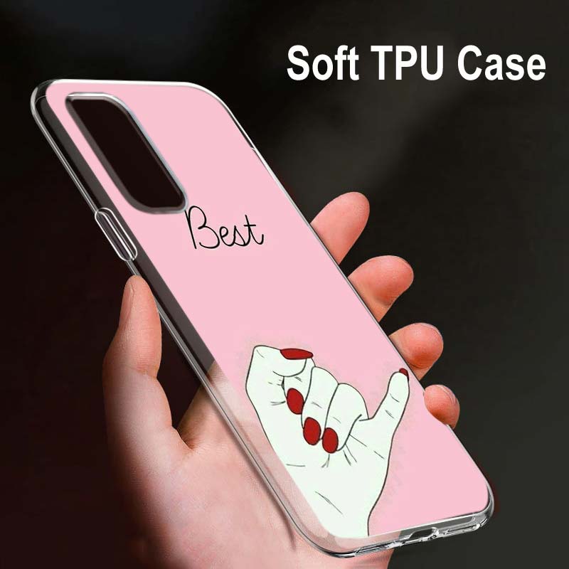 Bff Best Friend For OPPO Reno7 SE 6 5 Z F 4G 5G Find X2 X3 Neo Lite Pro Plus Transparent Soft Phone Case Coque