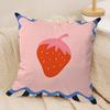 Flower Ins Simple Art Cushion Cover Silky Short Plush Invisible Zipper Dustproof Sofa Pillow Case For Home Decor