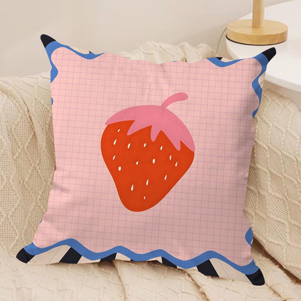 Flower Ins Simple Art Cushion Cover Silky Short Plush Invisible Zipper Dustproof Sofa Pillow Case For Home Decor