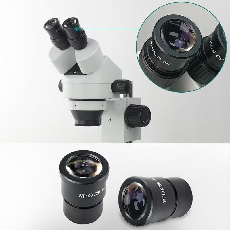 Biological Microscope Lens Accessories: WF10X-25X Magnification Stereoscopic Wide-Angle Eyepiece with High Eye Point and Micrometer.