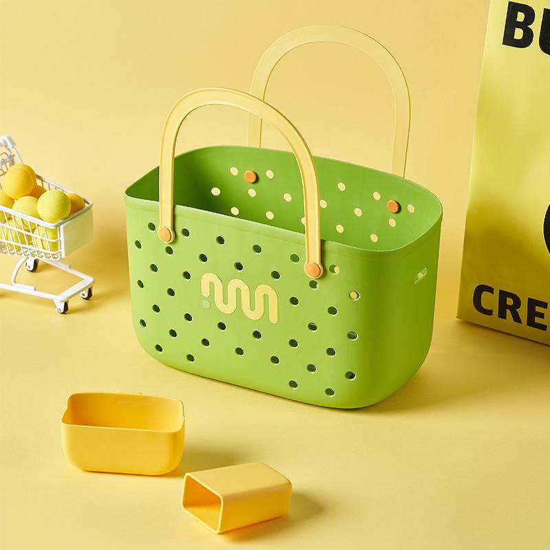 Dopamine Large Capacity Multifunctional Tote Basket - Portable, Cute, Ideal for Shopping and Outings.
