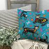 Home Decor Day Of The Dead Cat And Skull Pillows Pattern Cushion Cover Suitable For Sofa Bedroom Car Pillow Cover