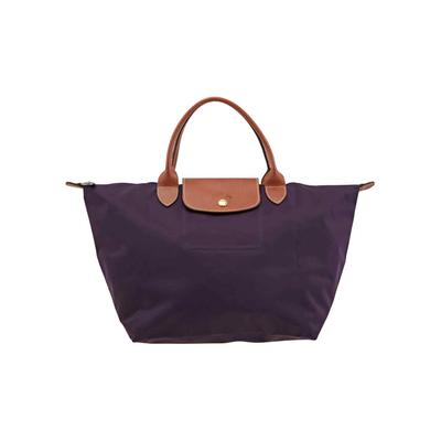 Longchamp Le Pliage Original Serie Leer en Canvas Tote Bag Medium Dames tote bag Bosbes 1623089645