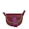 Burgundy Women's Leather Crossbody Bag Freshman Mini