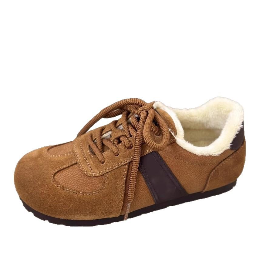 Women's Fur One Thick Sole Winter Lightweight Warm Snow Boots Non-slip Wear-resistant Casual Sneakers Cotton Boots De Training Shoes