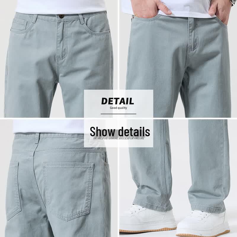 Baleno S&K Men's Pure Cotton Straight-Leg Casual Pants