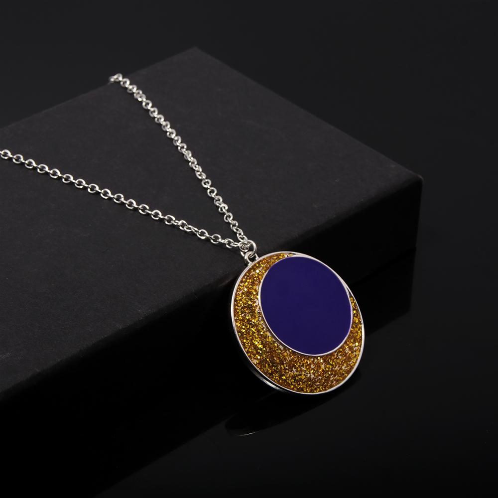 Anime The Owl House Necklace Amity Blight Moon Pendant Necklace for Women Men Jewelry Accessories