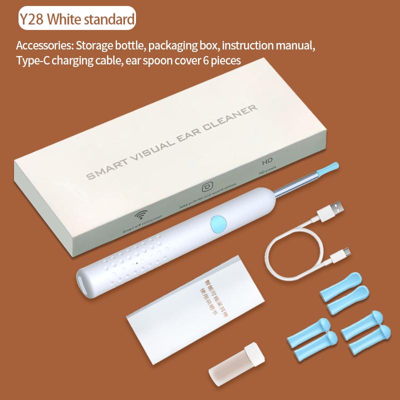 Visual Ear Spoon, Wireless Visual Silicone Ear Spoon Safe Endoscope Earpick with 3 Camera Otoscope Ear Cleaner For Kids Adults
