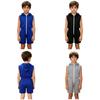 Jungen Sommer Kapuzen-Strampler mit Reißverschluss Ärmellos Elastische Taille Kurzes Bein Body für Freizeit Strandurlaub