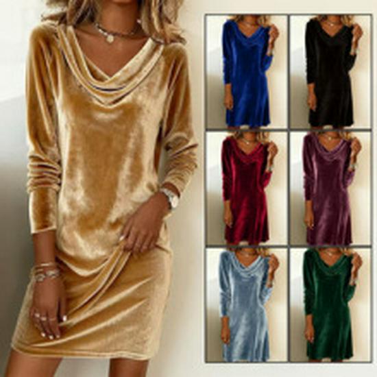 2025 European & American Autumn/Winter Plus Size Slimming Batwing Sleeve Knitted Dress