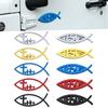 3D Metal Fish Shaped Car Body Emblen Badge Stickers Decoration Accessories