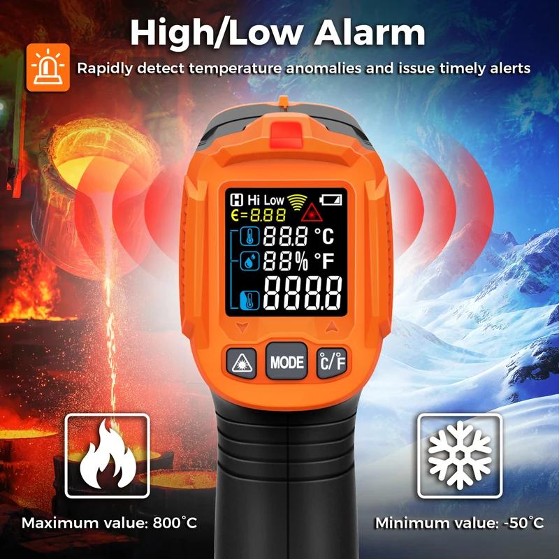 IM02/IM02Pro LCD Digital Infrared Thermometer Laser Temperature Meter Non-contact Pyrometer IR Thermometer ℃/℉ with Backlight