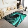 Erosebridal Red and Black Swirl Rugs for Living Room Bedroom - 3D Geometric Abstract Art Area Rug 3 x 5 for Kids Boys Girls, Hole Circle Was