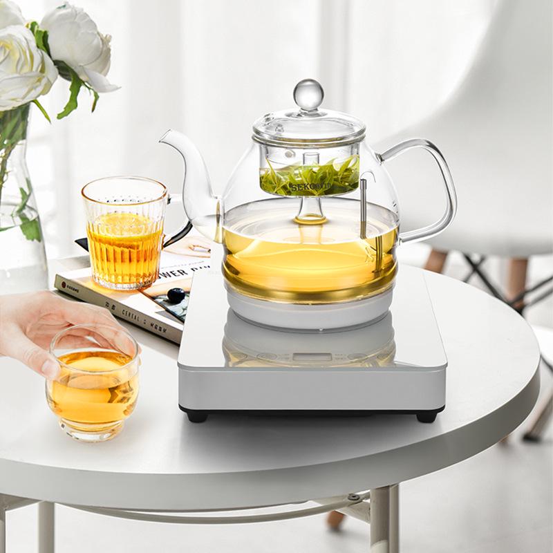 

Seko Automatic Water Boiling & Tea Brewing Glass Kettle - Spray & Steam Functions, Electric Heating, Model W19
