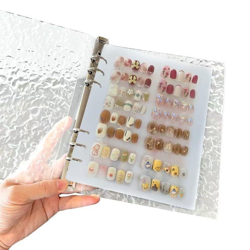 Frosted Nail Tip Display Album with Dustproof Storage Box