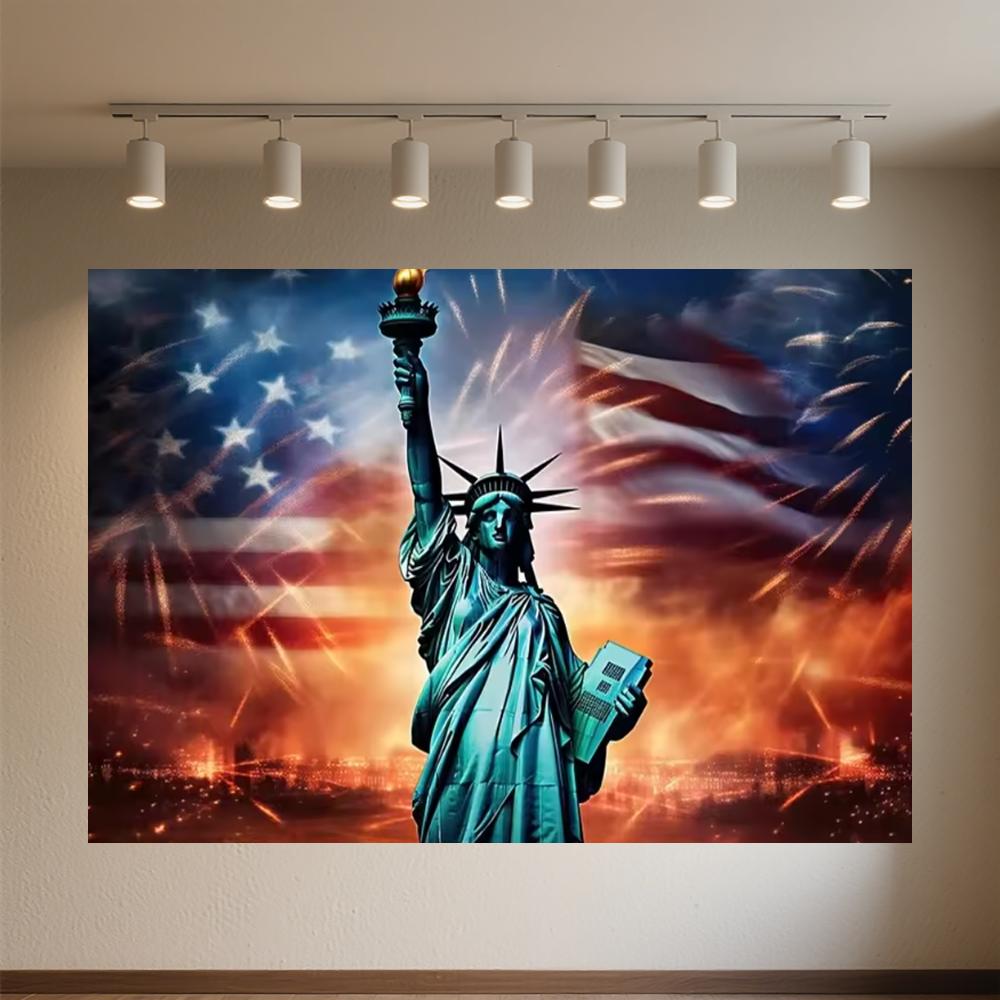 US July 4 Independence Day Background Celebration USA Flag 4th of July Independence Day Portrait Banner Decor Background Photo