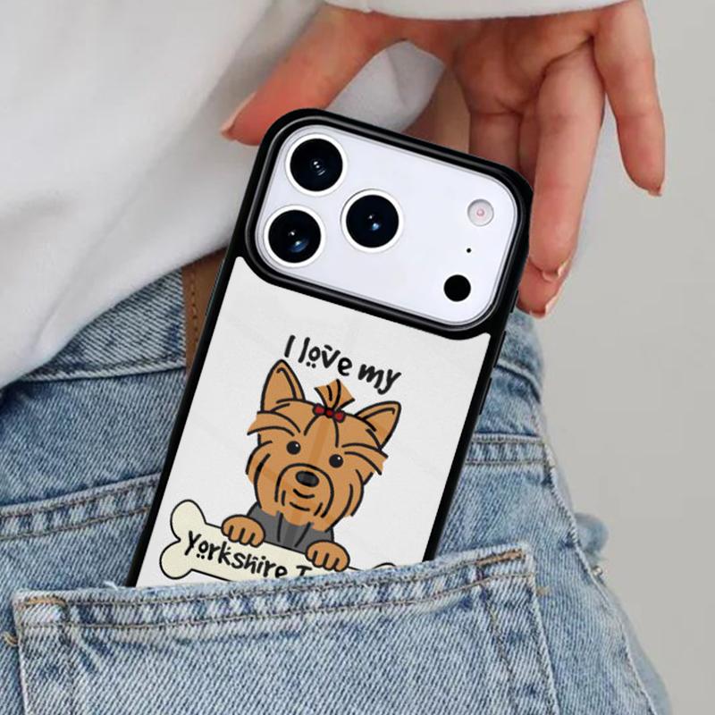 Yorkshire Terrier Yorkie Dog Pet Animal Phone Case for iPhone 17ProMax 12 13 14 15 16e 17 Pro Max Plus Air Cover