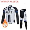 Team UAE Winter Long Sleeve Thermal Fleece Cycling Jersey Set Bib Pants Ropa Ciclismo Bicycle Clothing MTB Bike Jersey Uniform
