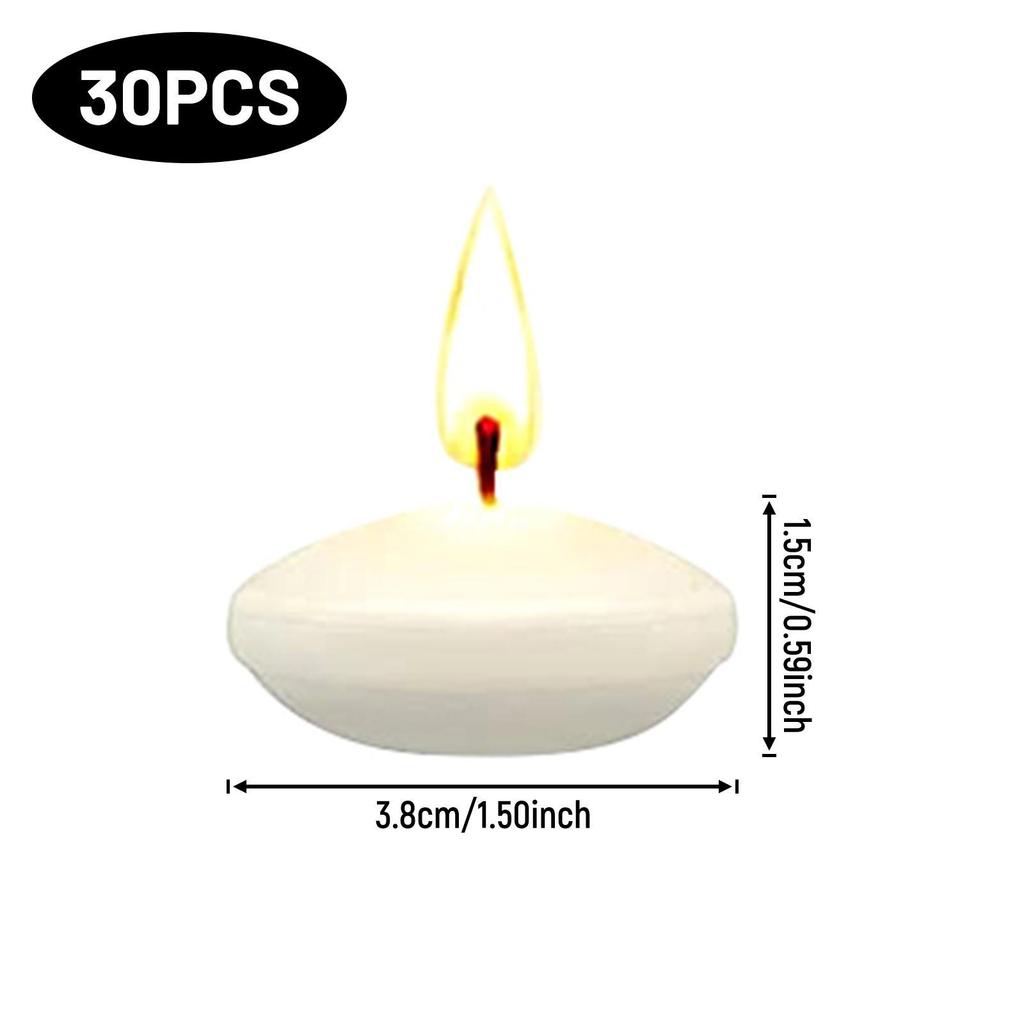 30x Flammlose Duftlose Schwimmkerzen Heimdekoration Kleine Romantische Partyartikel für Verlobung Festival-Dinner Halloween