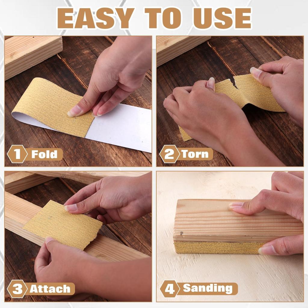 LEONTOOL Sandpaper 100 70mm Wide x 18M PSA Sanding Gauze Fine Aluminum Woodworking Sanding Automotive Polishing Roll, Grit, Long, Adhesive, Yellow,