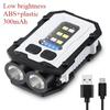 LED Keychain Portable EDC Flashlight Work Light Type-C Rechargeable Mini Torch Camping Pocket Lantern Outdoors Portable Lantems