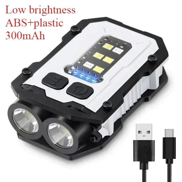 LED Keychain Portable EDC Flashlight Work Light Type-C Rechargeable Mini Torch Camping Pocket Lantern Outdoors Portable Lantems