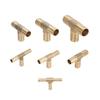 T-Form Messing Dorn Schlauchfitting T-Stück 6mm 8mm 10mm 12mm 14mm 16mm 19mm Schlauchrohr Dorn Kupfer Dorn Kupplung Verbinder Adapter