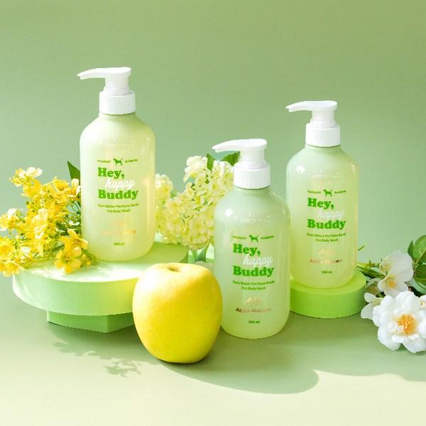 Hey Happy Buddy Pure Water Perfume Balm Pet Body Wash Apple Blossom, Korean Pet Shampoo