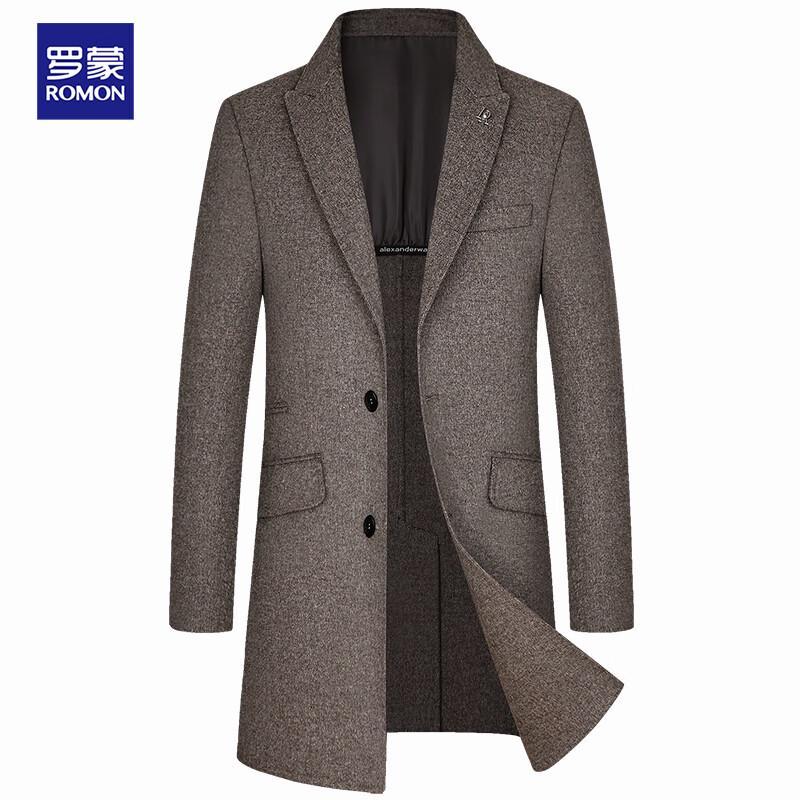 Luomeng Men's Double-Faced Wool Blend Winter Overcoat