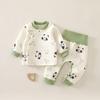 Neugeborenen Gesteppte Baumwolle Hohe Taille Warmes Unterwäsche-Set für Herbst/Winter