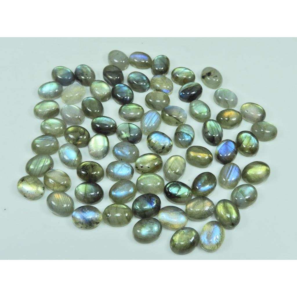 7X9MM Natural Labradorite Oval Cabochon Loose Gemstone 65Pcs Lot 152 Cts. C-3130