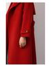 Double-Sided Cashmere Wool Coat, Women's 2024, 100% Wool, Stand Collar, Hepburn Style, Long and Loose Fit.