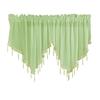 Sheer Triangle Valance Curtain Rod Pocket Kitchen Window Tulle Drapes Light Filtering Polyester Decorative Scarf for Windows