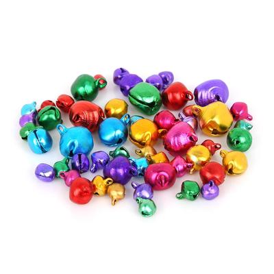 50pcs Aluminum Jingle Bells Loose Beads Small For Festival Party Decoration Christmas Tree Decoration DIY Crafts Accessories