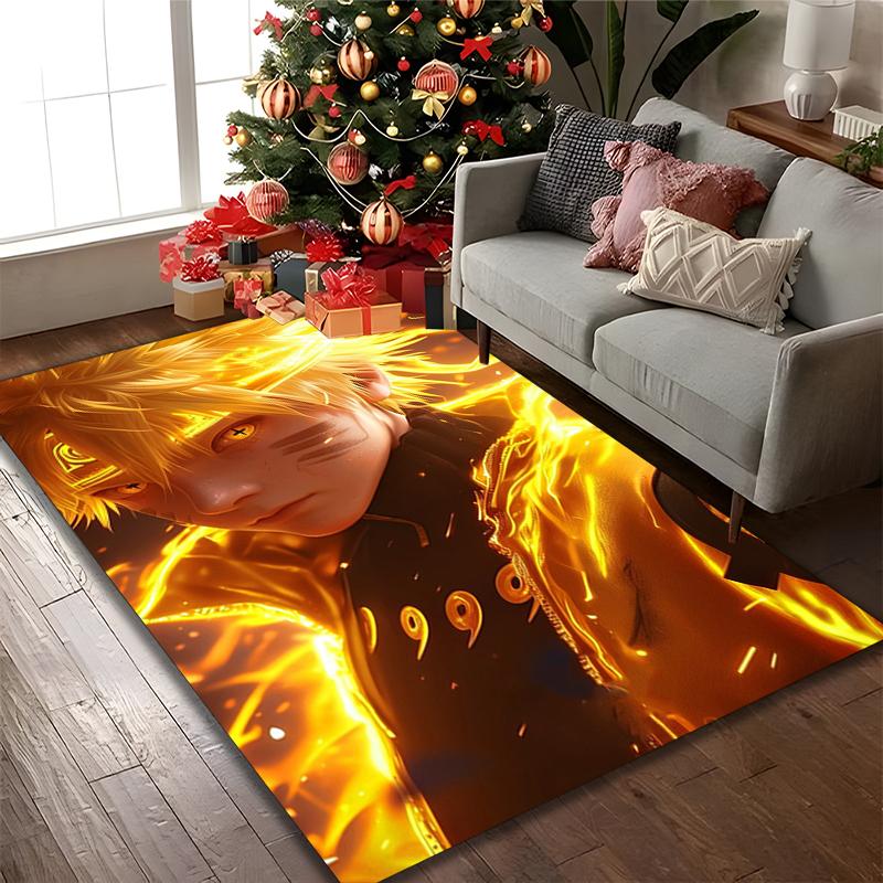 1 pièce de tapis de chaise imprimé Naruto pour utilisation à la maison, au bureau, tapis pour salon, cuisine, salle de jeux