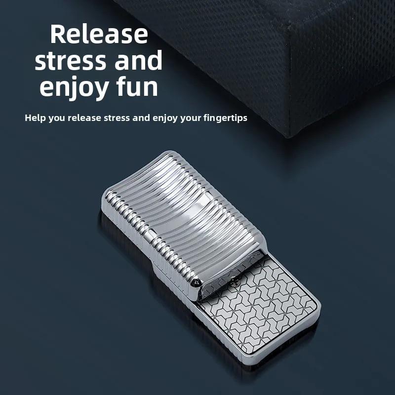 1Pc Edc Fidget Slider Rotating Metal Soap Anti Pressure Sensory Toy Focal Table Toy With Soft Magnetic Slider