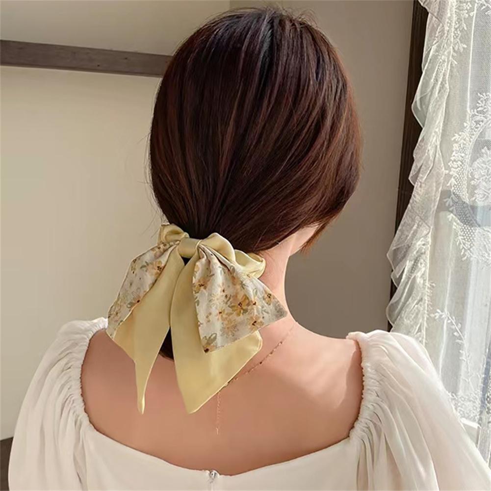 Ελαστικά Λαστιχάκια Μαλλιών με Εκτύπωση Για Γυναίκες Κορίτσια Φιόγκοι Scrunchies Κορδέλα Μαλλιών Δεσίματα Μαλλιών Κάτοχος Αλογοουράς Αξεσουάρ Μαλλιών