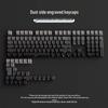 Polar Day Gradient Translucent Keycap Set with Micro-Dust Positive Engraving