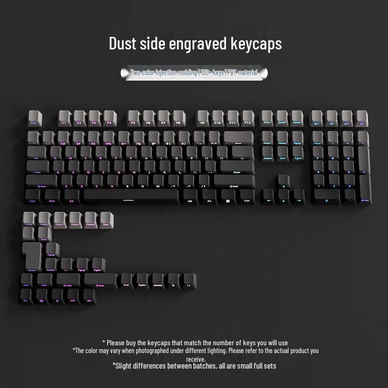 Polar Day Gradient Translucent Keycap Set with Micro-Dust Positive Engraving