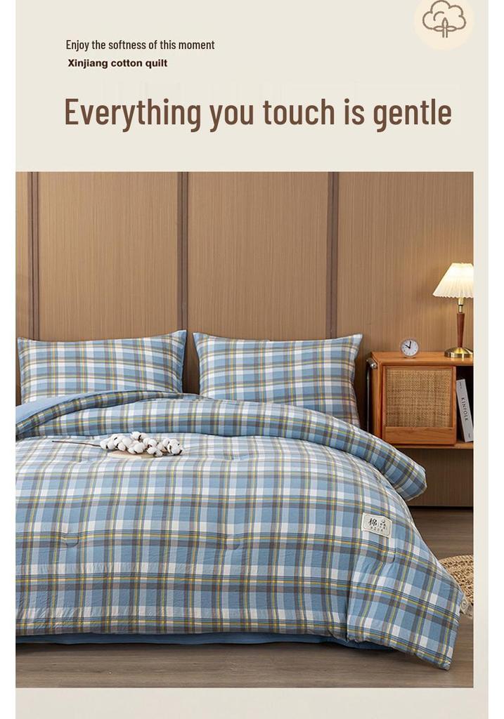 Class A Thickened Xinjiang Cotton Quilt for Home & Dormitory – Four Seasons Use