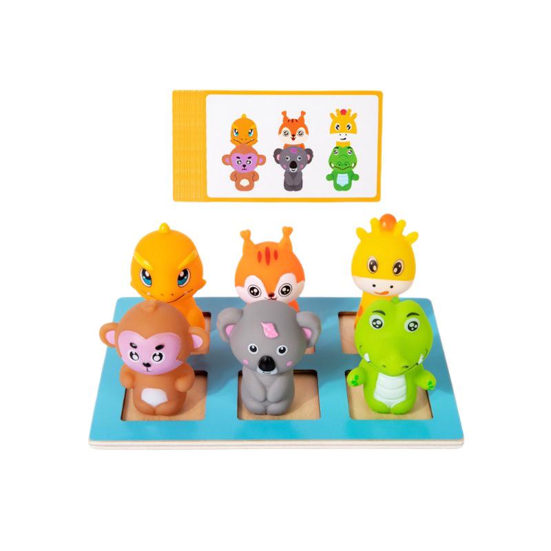 Children's Interactive Animal Park Queueing & Swapping Educational Blocks Tabletop Game