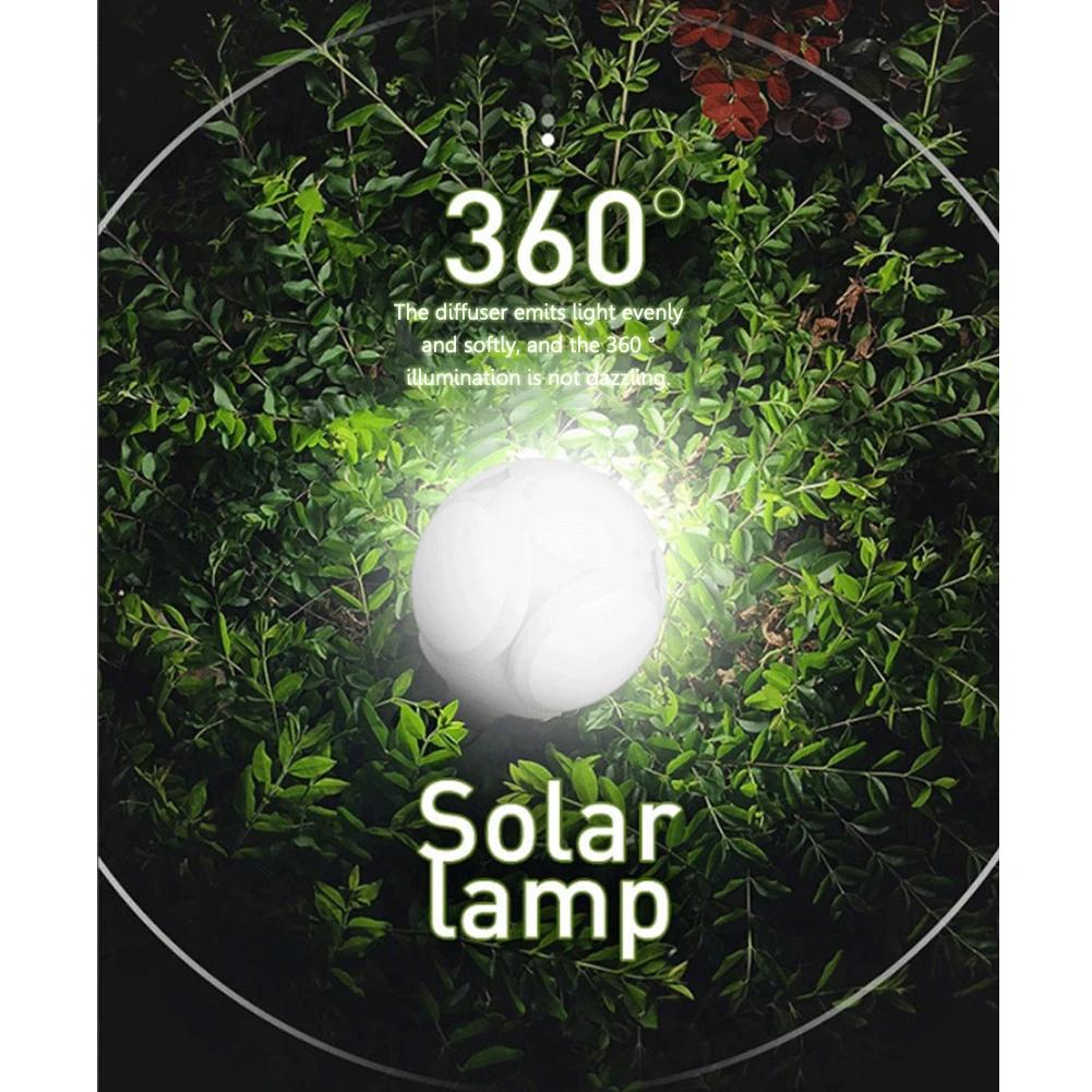 500LM Solar Camping Lanterns USB Charging Portable Outdoor Tent Lamp Flashlight Emergency LED Football Bulbs Light Searchlight