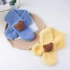 Écharpe Peluche Douce Automne Hiver pour Enfants Mignonne Dessin Animé Fille Bébé Épaisse Chaude Écharpe pour Enfant Extérieur Tour de Cou Accessoires Bébé