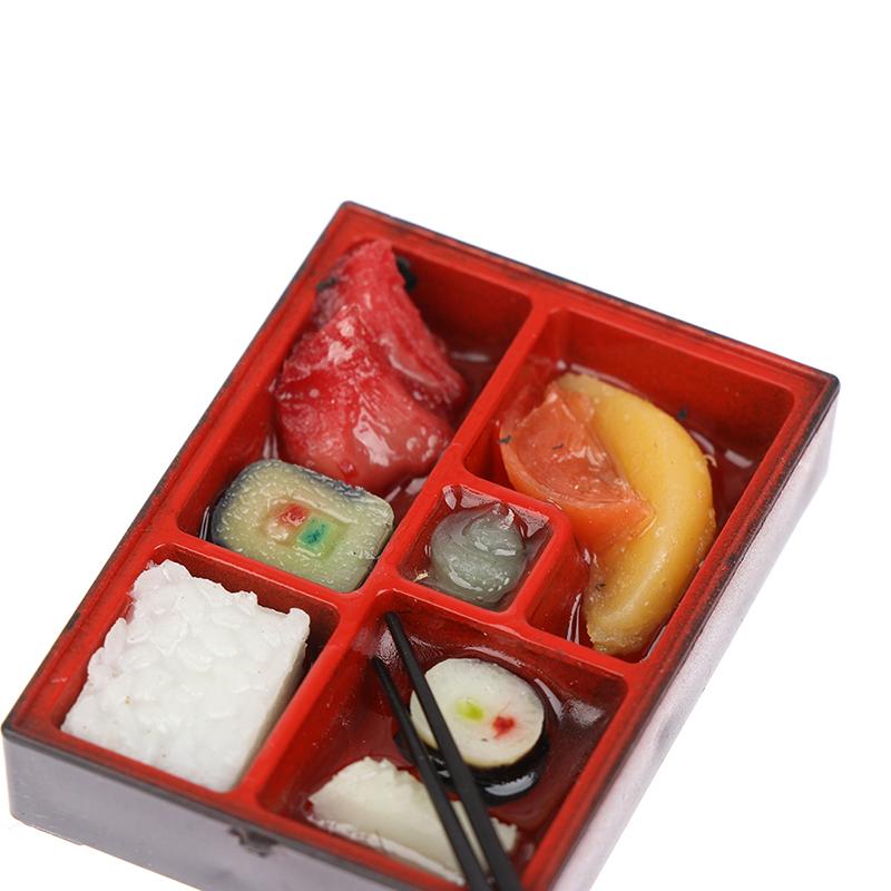 1:12 Dollhouse Japanese Fast Food Box Rice Sake Set With Chopsticks