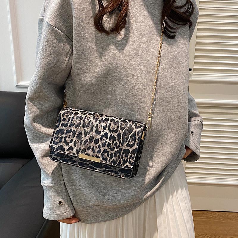 Fashionable Pu Small Square Bag With Unique Leopard Print For Everyday Use
