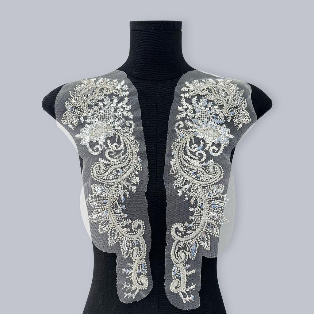 Specially For European And American Beaded Sequined Collar Placket Front Collar Bridal Dress Wedding Decoration Accessories