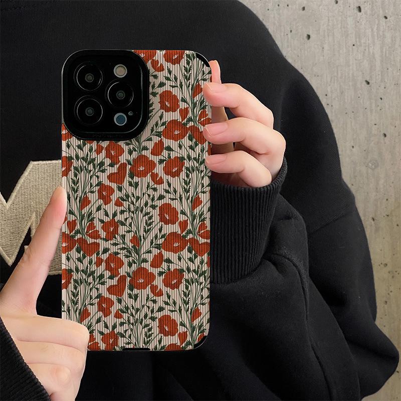 Dark Leaf Flower iPhone 14 Pro Max Case - Advanced Personalization for Apple 12/13/15